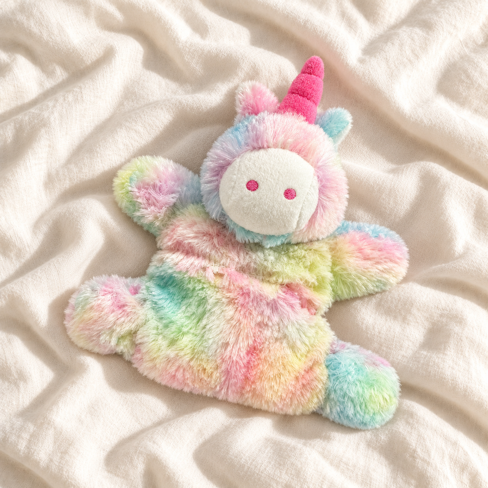Small Microwavable Plush Wheat Heat Animal - Rainbow Unicorn | Australian Wheat