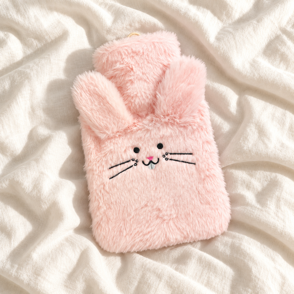 Hot Water Bottle with Cover - Pink Bunny 700mL